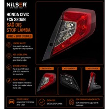 Ns Nilser Auto Parts Honda Civic Fc5 Sedan Sağ Dış Stop Lamba 2016-2021
