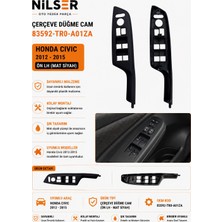 Ns Nilser Auto Parts Civic Cam Düğme Çerçeve Ön Sol Siyah 2012-2015 Fb7