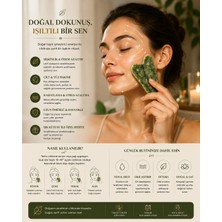 Riody Doğal Gua Sha Taşı Yüz Masaj Aleti Cilt Sıkılaştırıcı Jade Masaj Taşı Bakım Aparatı