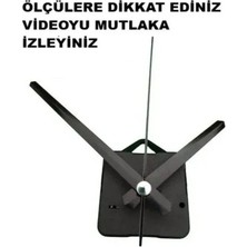 Cnr Shop Saat Mekanizması, 22 mm Şaft Boyu Saat Makinesi Sessiz Çalışır Akrep-Yelkovan-Saniye-(Askılı)