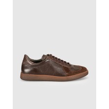 Cabani Hakiki Dana Deri Kahve Napa Erkek Sneaker Ayakkabı