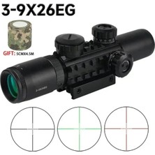 Forestia Profesyonel 3-9X26 Çift Işıklı Zoom Tek Göz Nişangah Hedefleyici Tüfek Dürbünü - Lazer Montaj Raylı