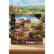 Farbu Oyuncak 1000 Parçalı Village Spring Manzara Tasarımlı Puzzle 48X68CM Eğitici Çocuk Yapboz