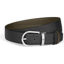 Montblanc Sartorial At Nalı Tokalı Deri 35 mm Çift Taraflı Kemer 222147