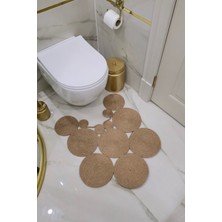 Kaan Home El Yapımı Bohem Jüt, Hasır, Paspas, Banyo Paspası, Klozet Önü Paspası, Klozet Paspas, Çift Taraflı