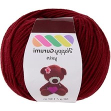MarkEntegra Happy Gurumi Amigurumi Örgü Ipi 50GR 130M Örgü Ipi (Vişne Çürüğü)