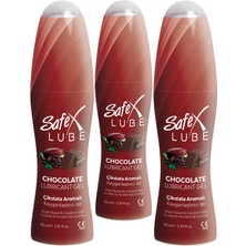 Safex Lube Kayganlaştırıcı Jel Çikolata 85 Ml. (3 Adet)