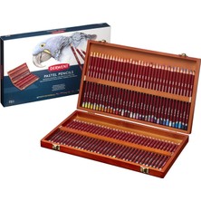 Derwent 72'li Ahşap Kutu Pastel Kalem Seti Yüksek Kaliteli Renkli Sanatsal Malzemeler