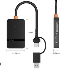 ZR783 ADS-316 Type-C + USB 8 In 1 Card Reader 5gbps