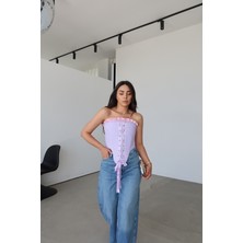 Özge Özgenç Çizgili Balenli Korse