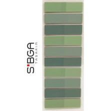 Sibga Tasarım Şeffaf Yeşil Postit Post-It Post It. Kitap Ayracı Ayraç Plastik Postit Sticker Not Kağıdı 200 Yaprak