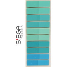 Sibga Tasarım Şeffaf Yeşil Postit Post-It Post It. Kitap Ayracı Ayraç Plastik Postit Sticker Not Kağıdı 200 Yaprak