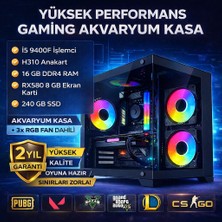 Daryun Gaming Oyuncu Bilgisayarı I5 9400F 16GB Ram 240GB SSD RX580 8 GB | Hazır Sistem Pc |
