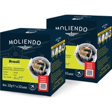 Moliendo Brasil Bossa Nova Pratik Filtre Kahve Avantaj Paketi 2*10 Toplam 20 Adet