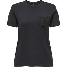 Only Onlenja Lıfe Siyah Kadın T-Shirt 15369258