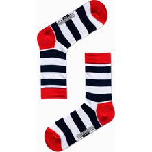 Carnaval Socks Siyah Beyaz Çemberli Desenli Renkli Çorap