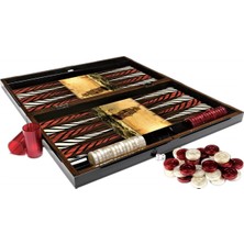 Gift Home Trendy Tavla Gemiler 49 cm x 29 cm x 7 cm MDF Materyal ile Üretilmiş Şık Oyun Takımı
