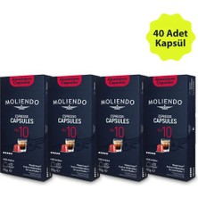Moliendo Alüminyum Kapsül Kahve No:10 Avantaj Paketi (40 Adet Nespresso Uyumlu Alüminyum Kapsül)