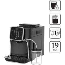Arzum OK0028 Okka Espresso Pro M Tam Otomatik Espresso Makinesi, 11 Sıcak ve Soğuk İçecek, Krom