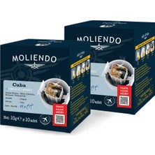 Moliendo Cuba Serrano Lavado Pratik Filtre Kahve Avantaj Paketi 2*10 Toplam 20 Adet