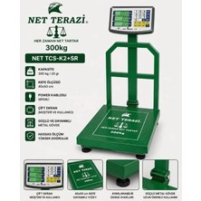 GUNKES 300 Kğ Terazi Elektronik Terazi Şarjlı Kantar Arka Korumalı Tartı 40X50 cm Tabla Fıyat Hesaplamalı