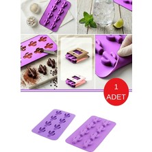 Silicolife Silikon Kaktüs Desenli Buz ve Çikolata Kalıbı SL058 Lila