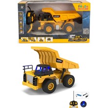 PopŞeker 1:24 Uzaktan Kumandalı Damperli Kamyon - 5 Kanal Hareketli Şarjlı Iş Makinesi