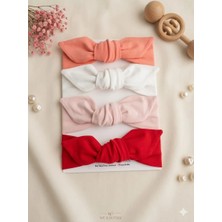 Swan Butik Kız Çocuk Bebek Bandana Toka Seti 4'lü Saç bandı