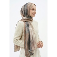 inStyle Degrade Desen Kahverengi Soft Pamuk Şal