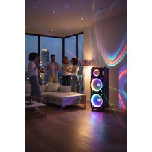 Hakopro 150W 12000 Mah Rgb Ledli Mikrofonlu Aga Siyah Hoparlör H777