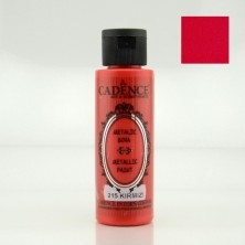 Cadence 215 Kırmızı 70ML Metalik Boya, Su Bazlı, Dekoratif ve Sedefli Özellikte