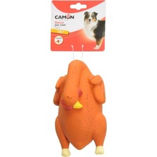 Camon Iç Dolgulu Lateks Gıcırtılı Tavuk Şeklinde Eğlenceli Köpek Oyuncağı 19 cm