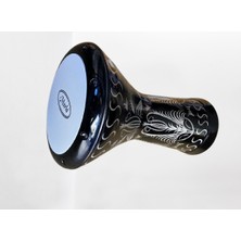 Marla Çömlek Darbuka Erzincan Işlemeli Siyah