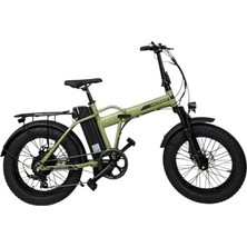 Mosso Valthera-Rr Elektrikli Katlanır Bisiklet 420H Md 20 Jant 7 Vites Yeşil Siyah