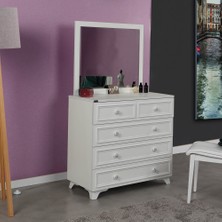 Pasific Home Lizbon Şifonyer-Aynalı 91x87x46 cm 4 Çekmeceli Modern Tasarım