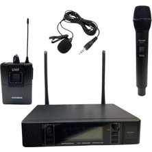 Rose RW-211-EY Uhf Kablosuz Telsiz El Yaka Mikrofon 2X100 Kanal