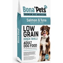 Bona’Pets Premium Pet Nutrition Bona’Pets Premium Düşük Tahıllı Somon&Tuna Balıklı Yetişkin Köpek Maması 12 kg
