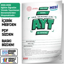 İnformal Yayınları 2026 Yks-Ayt Sözel Mebi Online Türkiye Geneli 10. Deneme Büyük Boy Renkli Baskı Ücreti