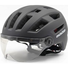 Asistan Ks-28 Vizörlü Mat Gri S 53-55CM Bisiklet Kaskı
