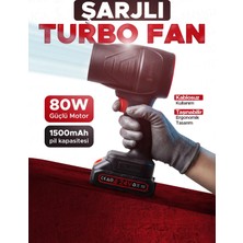 Ensiga Şarjlı Turbo Hava Üfleyici 24V Güçlü Motorlu Taşınabilir Kablosuz Temizleme Cihazı