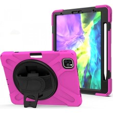 Marsilyan Ipad Air 4. Nesil 10.9 Kılıf Shockproof 3 Katmanlı Standlı Zırh Kılıf Kalem Yerli
