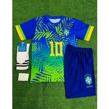 BARBITOS Brezilya Neymar Jr Özel Tasarım Çocuk Forması 2li Set