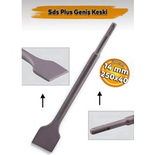 Sara S704 Sds Plus Beton Kaya Taş Duvar Kırma Ucu Geniş Keski 14X250X40 mm Keski