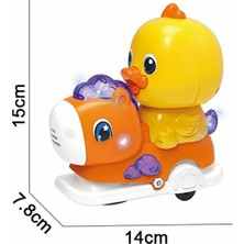 PopŞeker Pilli Müzikli Interaktif Atlıkarınca Ördek - 15 cm Eğitici Bebek Oyuncağı