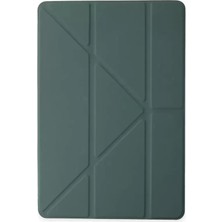 Mrs-  Samsung Galaxy T737 Tab S7 Fe 12.4 Kılıf Kalemlikli Mars Tablet Kılıfı - Koyu Yeşil -548