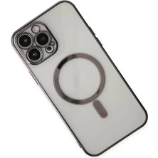 Mrs-  iPhone 14 Pro Kılıf Magneticsafe Lazer Silikon - Siyah -548484