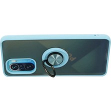 Mrs-  Xiaomi Redmi K40 Kılıf Montreal Yüzüklü Silikon Kapak - Buz Mavi -548484