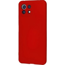 Mrs-  Xiaomi Mi 11 Lite Kılıf Nano Içi Kadife Silikon - Kırmızı -548484