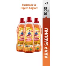 3'lü Stop Forte Arap Sabunu 1 L – Doğal Içerik, Güçlü Temizlik, Çok Amaçlı Kullanım