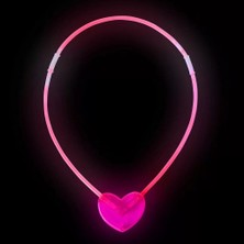 Mrs- Karanlıkta Yanan Glow Stick Kalp Şekilli Kolye 6 Renk 6 Adet -548484